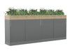 Ws.D Key 2-Level Sliding Cabinet with Planters On Top