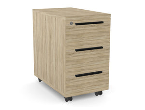 WsD Key 3 Drawer Slimline Pedestal