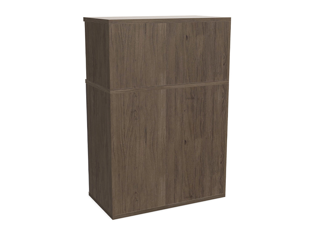WsD Key 3 Level Half Closed Storage without Doors Rock Oak 2