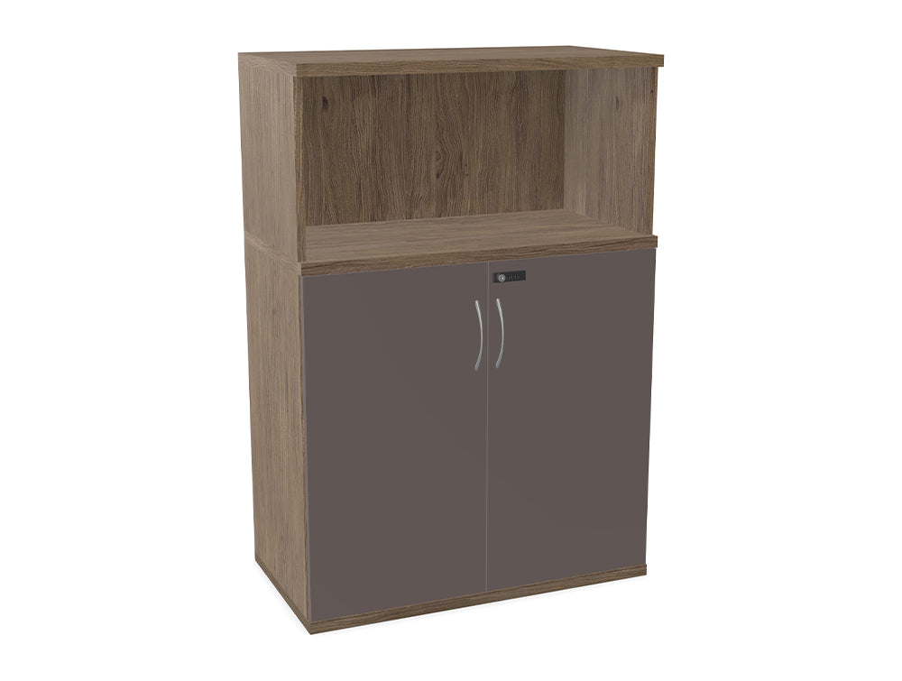 WsD Key 3 Level Half Closed Storage without Doors Rock Oak