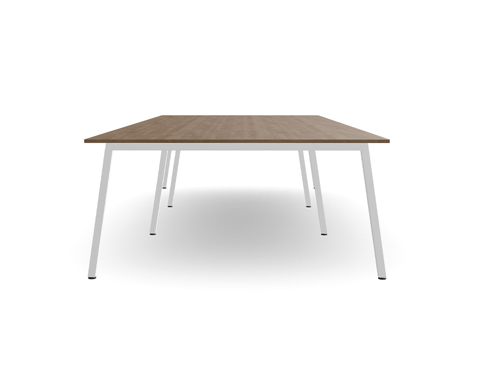 WsD Key 3 Piece Meeting Table with A Legs Coffee Oak 2