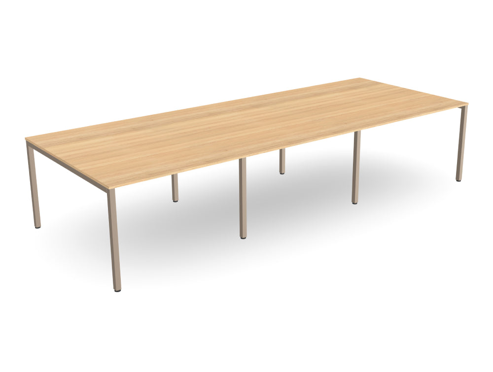 WsD Key 3 Piece Meeting Table with Straight Legs