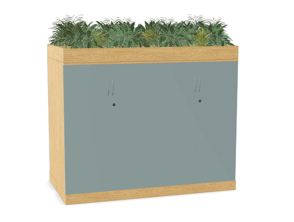 WsD Key Storage Modular 3 Level Back To Back Storage Unit on Plinth with Planter