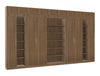 WsD Key Storage Modular 6 Level Cupboard with Bookshelves and High Cabinets Coffee