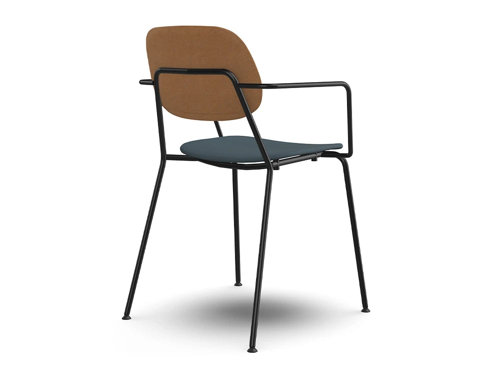 Ws.D Line Chair with 4 legs and Padded Seat and Armrest 3