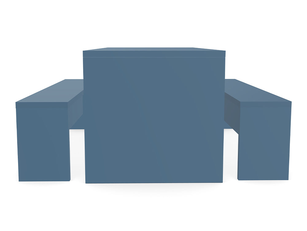 WsD Nestro Wooden Canteen Table and Bench Seating 3