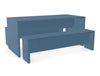 Ws.D Nestro Slab Leg Canteen Table and Bench Seating