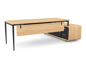 Ws.D PROfil Executive Desk with Curved Edge Credenza - Right - 3