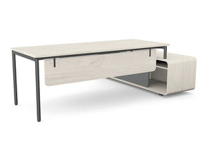 Ws.D PROfil Executive Desk with Curved Edge Credenza - Left - 2