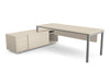 Ws.D PROfil Executive Desk with Sharp Edge Credenza - Left