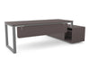 Ws.D PROfil Executive Desk with Sharp Edge Credenza - Left - 2