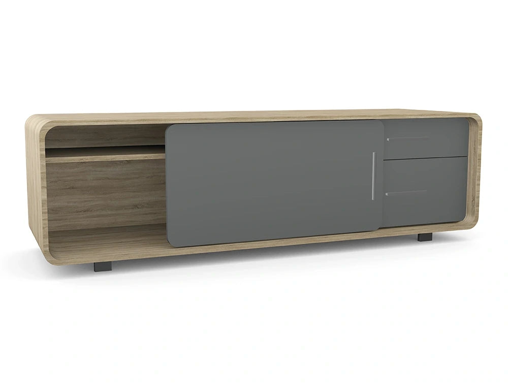 Ws.D Profil Curved Credenza Unit with Right Door Orientation