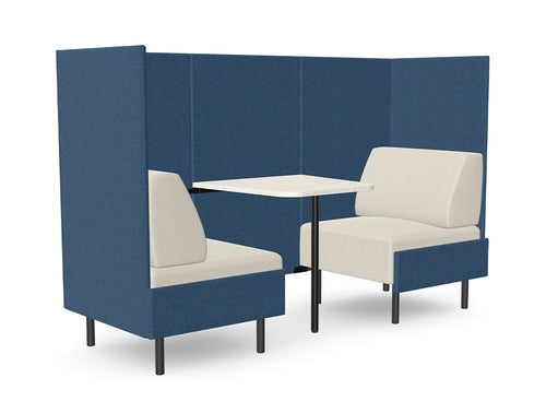 WsD Snug 2 Seater High Back Open Meeting Pod in Two Toned Finish