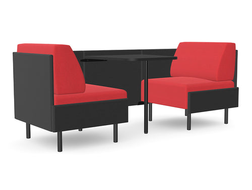 WsD Snug 2 Seater Low Back Open Meeting Pod in Two Toned Finish