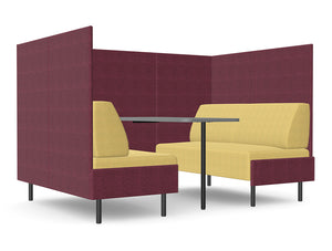 WsD Snug 4 Seater High Back Open Meeting Pod in Two Toned Finish