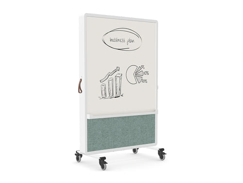 Ws.D Spry Mobile Wall - Whiteboard & Fabric Panel