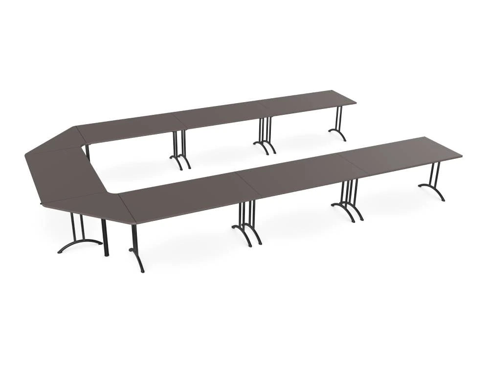 WsD Twister Fold Modular Rectangular Tables Conference Setup with Folding Legs 2