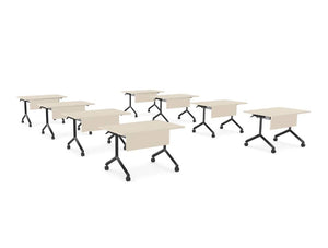 Ws.D Twister Tilt - Classroom Modular Configuration with Modesty Panel and Bookcase