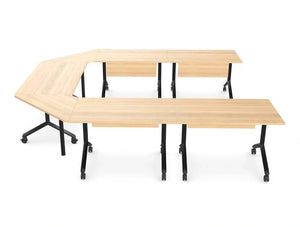 WsD Twister Mobile Tilt Modular Conference Configuration with 5 Rectangular Tables 2