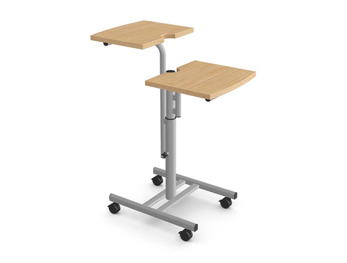Wuteh Mobile Table with Dual Desktop