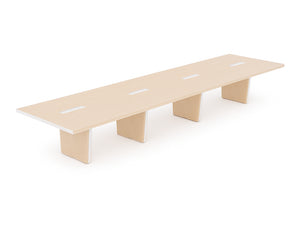 X10 Rectangular Shaped Meeting Room Table with 4 Wooden Legs 2