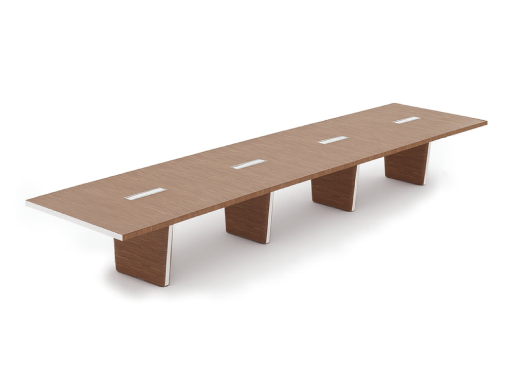 X10 Rectangular Shaped Meeting Room Table with 4 Wooden Legs