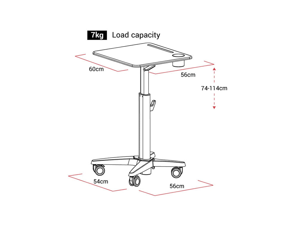 Yo Yo Desk Learn Sit Stand Solution Black 5 Dimensions