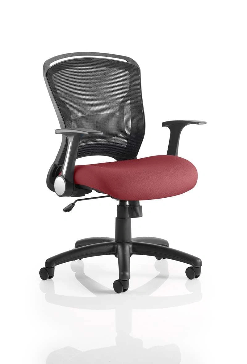 Zeus Task Operator Chair Black Fabric Black Mesh Back With Arms Image 10