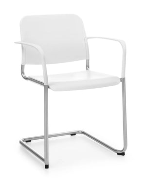 Zoo Plastic Seat And Backrest Chair  4 Legged Frame On Castors   Model 522Hc 13