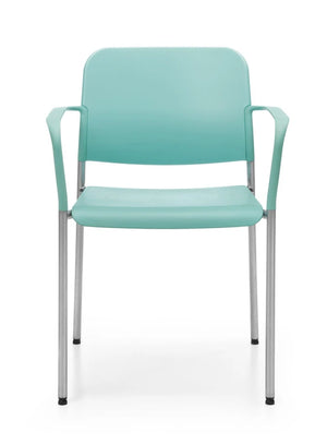 Zoo Plastic Seat And Backrest Chair  4 Legged Frame On Castors   Model 522Hc 17