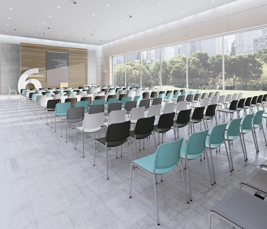 Zoo Plastic Seat And Backrest Chair  4 Legged Frame On Castors   Model 522Hc 2