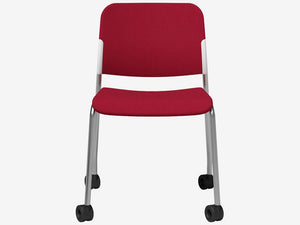 Zoo Upholstered Seat And Backrest Chair  4 Legged Frame On Castors   Model 500Hc Pro Zoo500Hc Blk Na Xt 5 1000 Na Hc