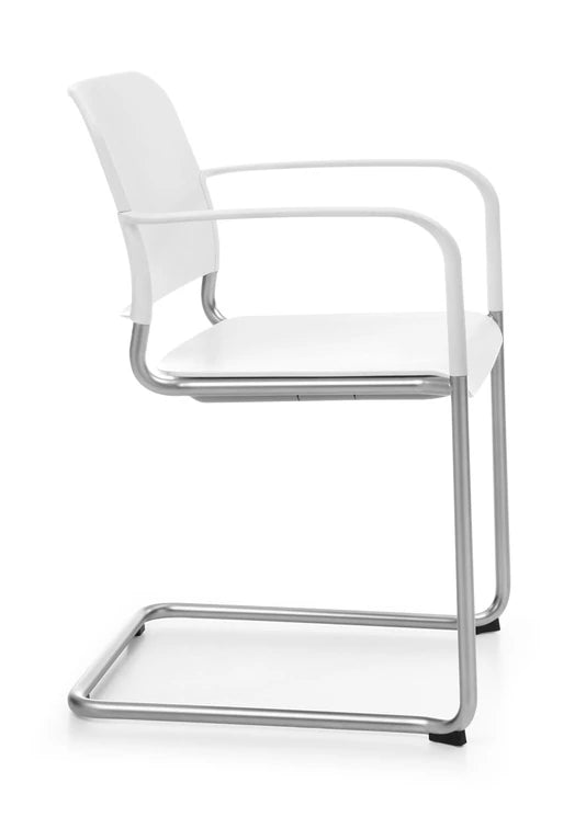 Zoo Upholstered Seat And Plastic Backrest Chair  4 Legged Frame   Model 502H 18
