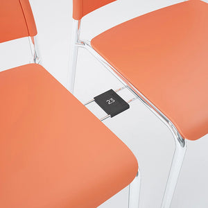 Zoo Upholstered Seat And Plastic Backrest Chair  4 Legged Frame   Model 502H 4