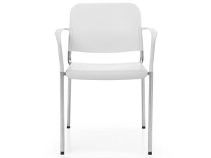Zoo Upholstered Seat And Plastic Backrest Chair  4 Legged Frame On Castors   Model 502Hc 10
