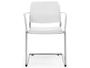 Zoo Upholstered Seat And Plastic Backrest Chair  4 Legged Frame On Castors   Model 502Hc 8