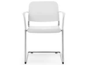 Zoo Upholstered Seat And Plastic Backrest Chair  4 Legged Frame On Castors   Model 502Hc 8