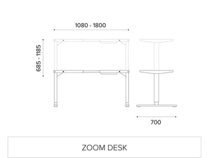 Zoom Single Desk Dimensions 1