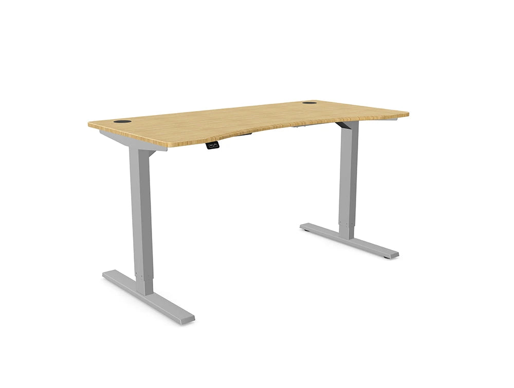 Zoom Single Desk With Bamboo Top