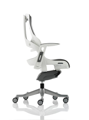 Zure High Back White Shell Executive Office Chair With Arms EX000111 3