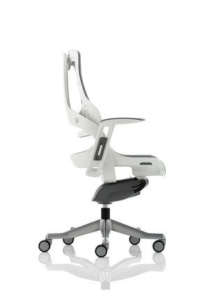 Zure High Back White Shell Executive Office Chair With Arms EX000112 13