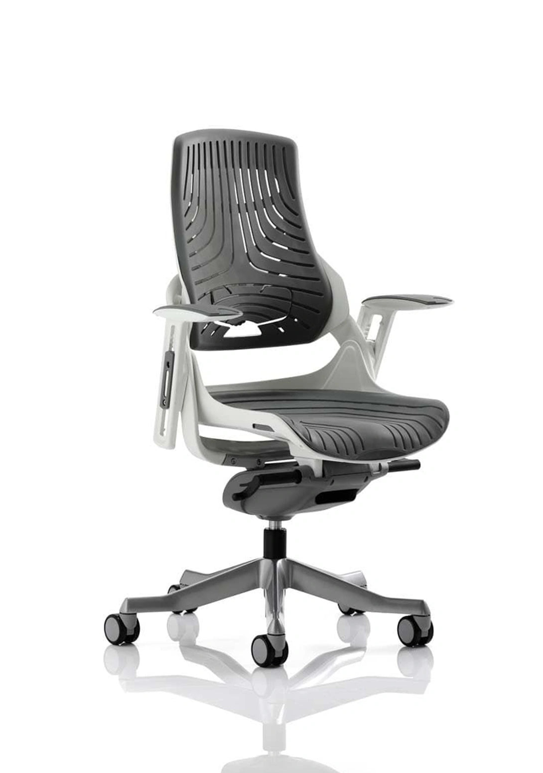Zure High Back White Shell Executive Office Chair With Arms EX000112 1