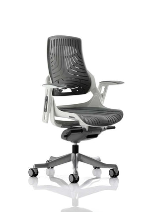 Zure High Back White Shell Executive Office Chair With Arms EX000112 3