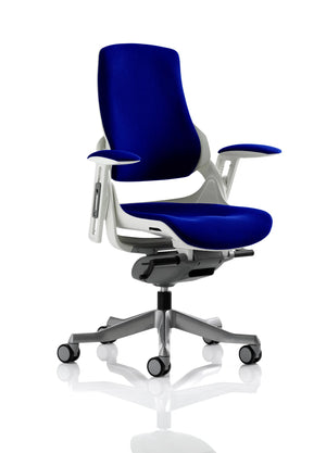 Zure High Back White Shell Executive Office Chair With Arms KCUP0691 2