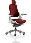 Zure High Back White Shell Executive Office Chair With Arms KCUP1283 2
