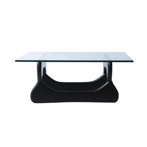 Elite Rectangular Glass Coffee Table With Black Base Front View 1599576196