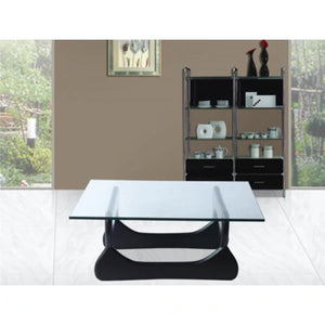 Elite Rectangular Glass Coffee Table With Black Base In Situ 1599576192