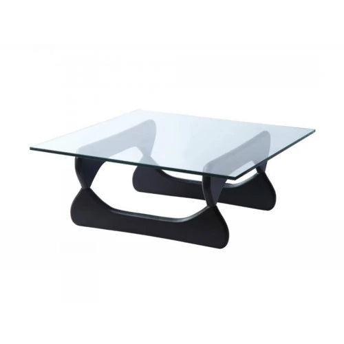 Elite Rectangular Glass Coffee Table With Black Base 1599576189