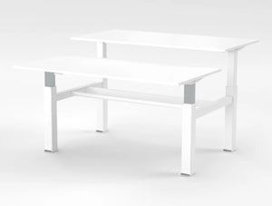 Mara Follow Sit Stand Bench Desk 299B White Top White Frame 1200Mm