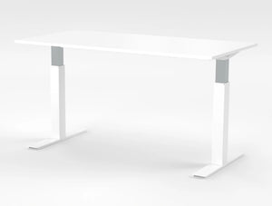 Mara Follow Sit Stand Desk 299F White Top White Frame 1200Mm